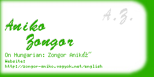 aniko zongor business card